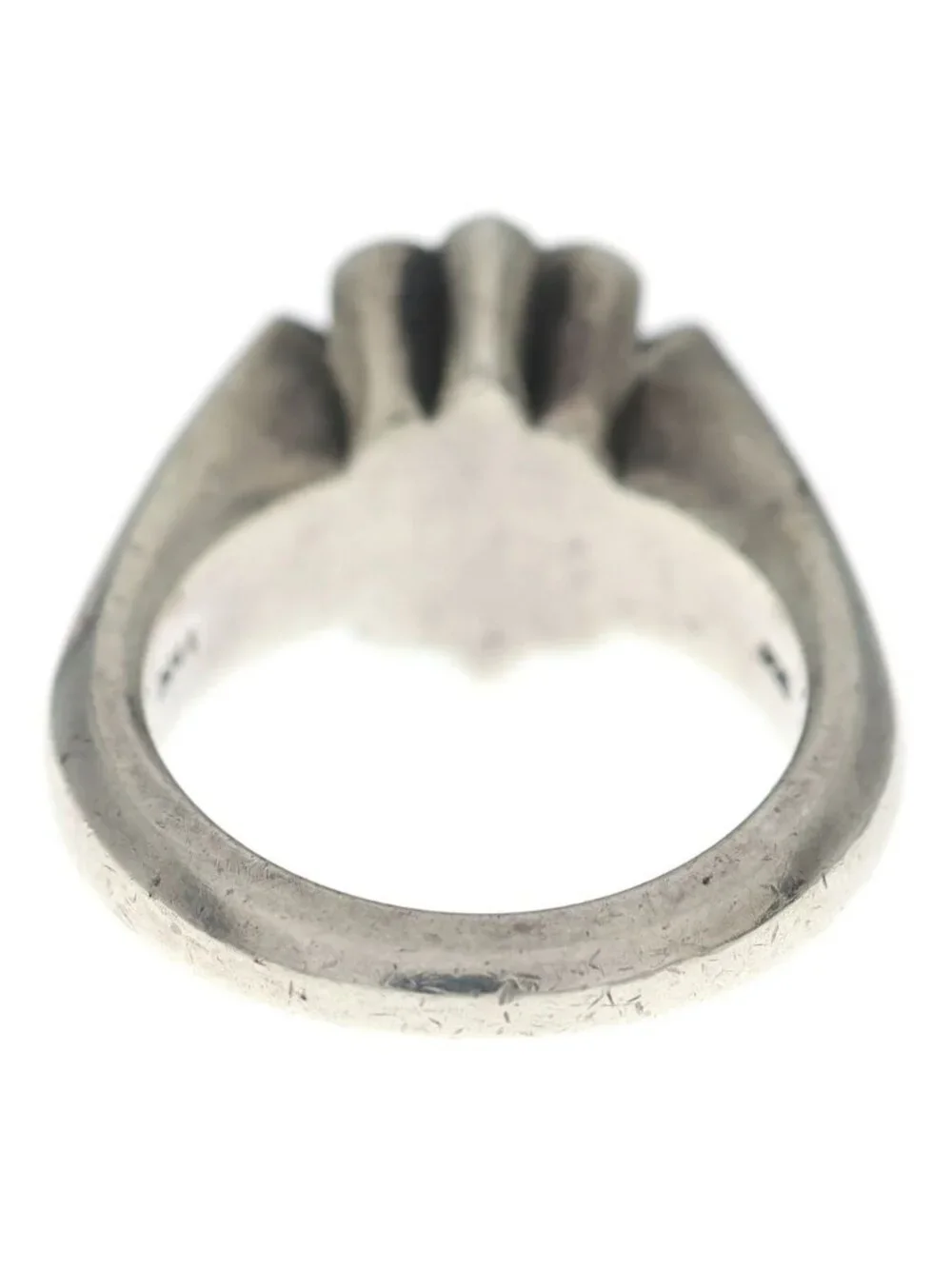 Chrome Hearts Cutout CH Pls Sml P D Small Plus Pave Diamond Silver Ring